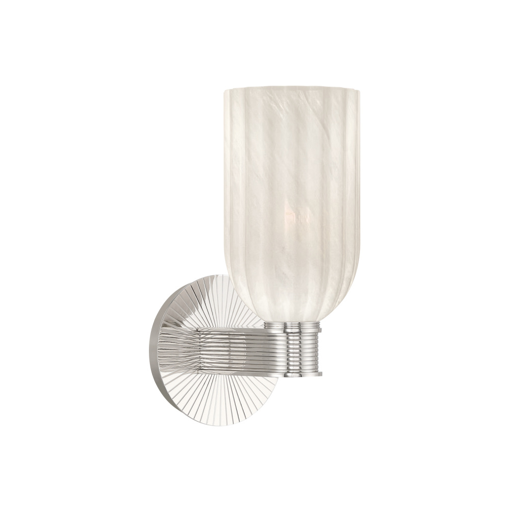 Lotus 5'' Polished Nickel Sconce