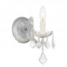 Crystorama 4471-CH-CL-MWP - Maria Theresa 6'' Hand Cut Crystal Polished Chrome Sconce