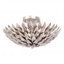 Crystorama 505-SA - Broche 4 Light Antique Silver Semi Flush Mount