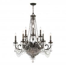 Crystorama 5168-EB-CL-MWP - Vanderbilt 34'' Hand Cut Crystal English Bronze Chandelier