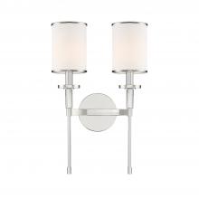 Crystorama HAT-472-PN - Hatfield 2 Light Polished Nickel Sconce