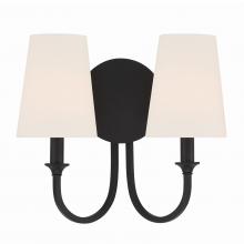 Crystorama PAY-922-BF - Payton 13.5'' Black Forged Sconce