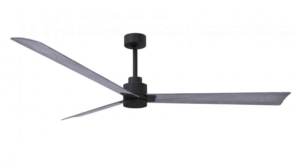 Alessandra - 72" Three Blade Transitional Ceiling Fan - Matte Black Finish - Barn Wood Tone Blad