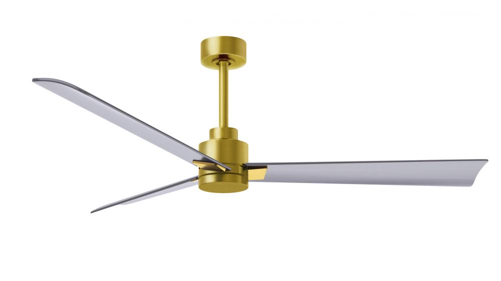 Alessandra - 56" Three Blade Transitional Ceiling Fan - Brushed Brass Finish