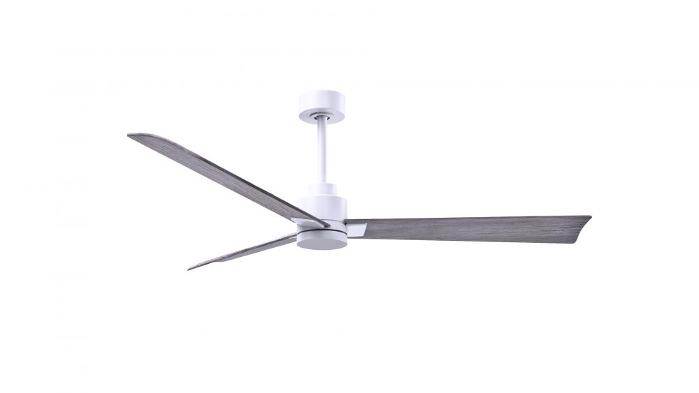 Alessandra - 56" Three Blade Transitional Ceiling Fan - Matte White Finish - Barn Wood Tone Blad
