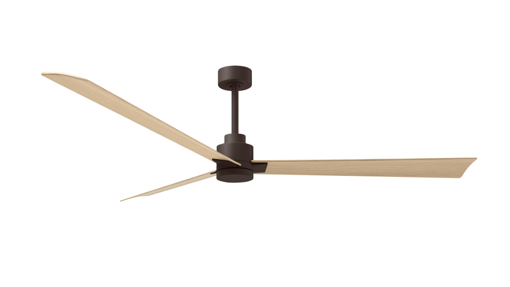 Alessandra - 72" Three Blade Transitional Ceiling Fan - Matte White Finish - Light Maple Blades