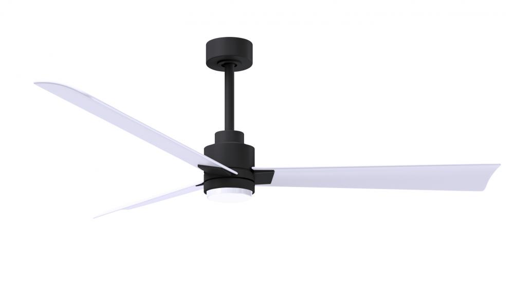 Alessandra-56" Three Blade Transitional Ceiling Fan-5CCT Integrated LED-Matte Black Finish