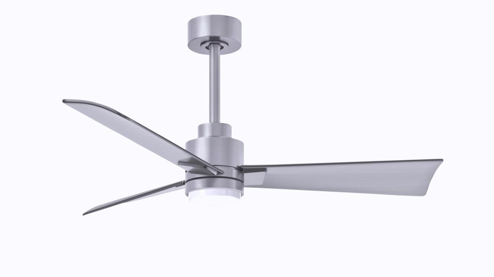 Alessandra-42" Three Blade Transitional Ceiling Fan-5CCT Integrated LED-Brushed Nickel Finish