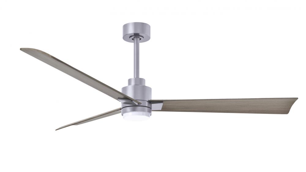 Alessandra-56" Three Blade Transitional Ceiling Fan-5CCT Integrated LED-Brushed Nickel Finish