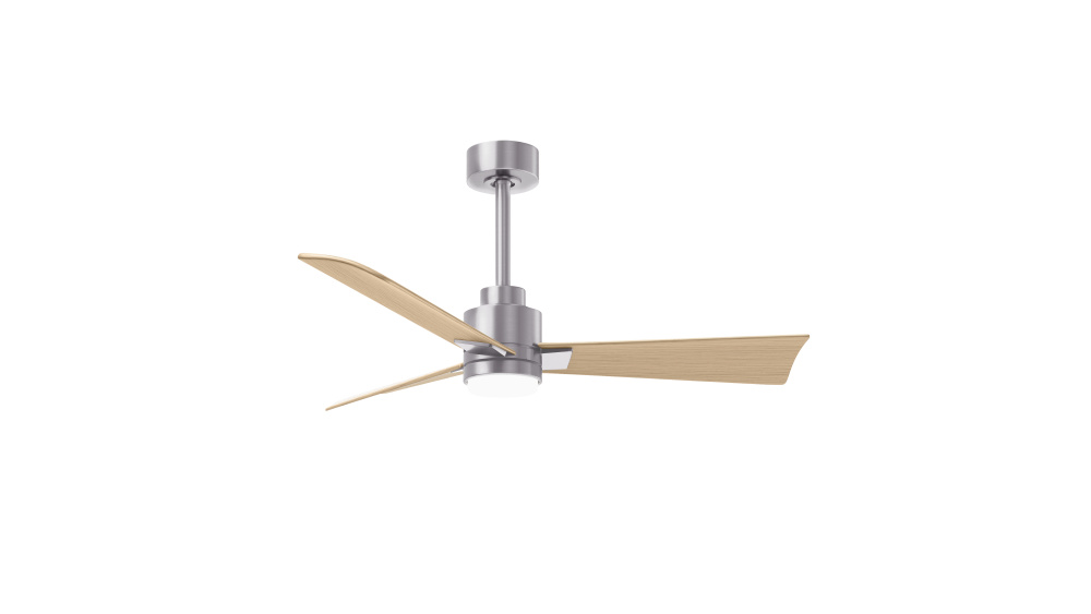 Alessandra-42" Three Blade Transitional Ceiling Fan-5CCT Integrated LED-Brushed Nickel Finish