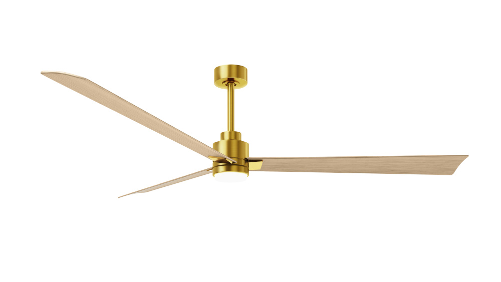 Alessandra-72" Three Blade Transitional Ceiling Fan-5CCT Integrated LED-Brushed Brass Finish