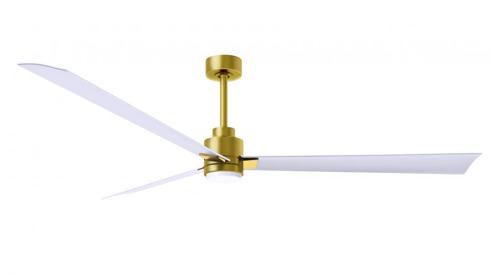 Alessandra-72" Three Blade Transitional Ceiling Fan-5CCT Integrated LED-Brushed Brass Finish