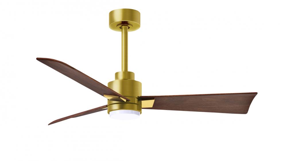 Alessandra-42" Three Blade Transitional Ceiling Fan-5CCT Integrated LED-Brushed Brass Finish