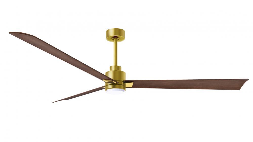 Alessandra-72" Three Blade Transitional Ceiling Fan-5CCT Integrated LED-Brushed Brass Finish