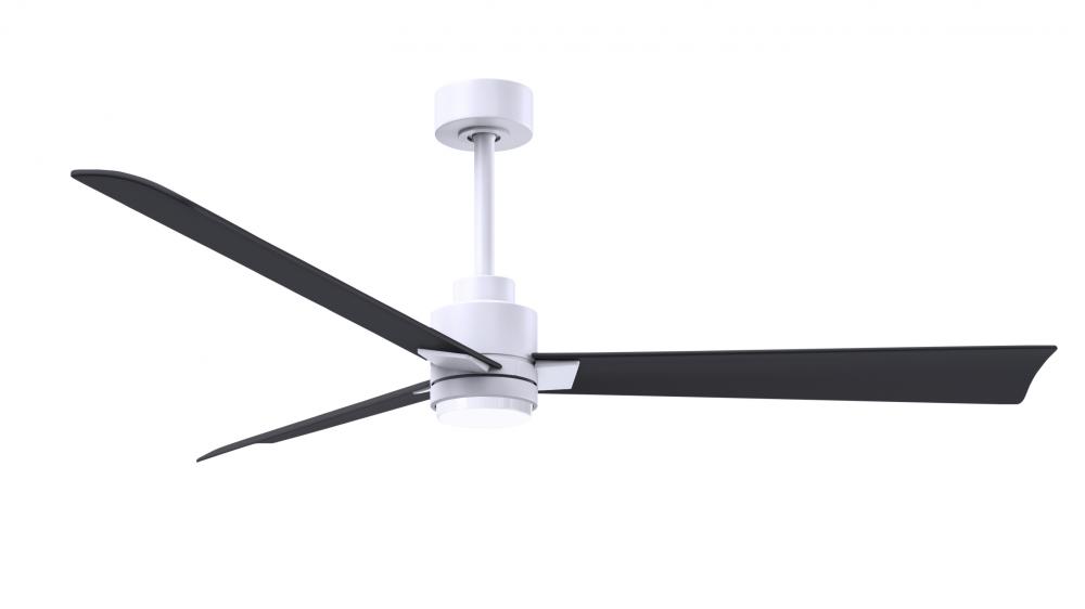 Alessandra-56" Three Blade Transitional Ceiling Fan-5CCT Integrated LED-Matte White Finish