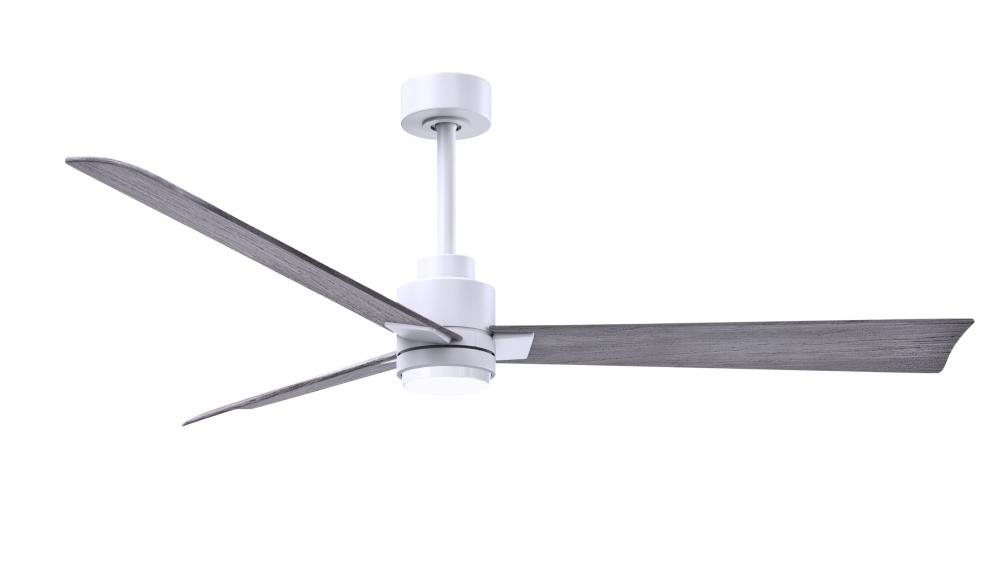 Alessandra-56" Three Blade Transitional Ceiling Fan-5CCT Integrated LED-Matte White Finish