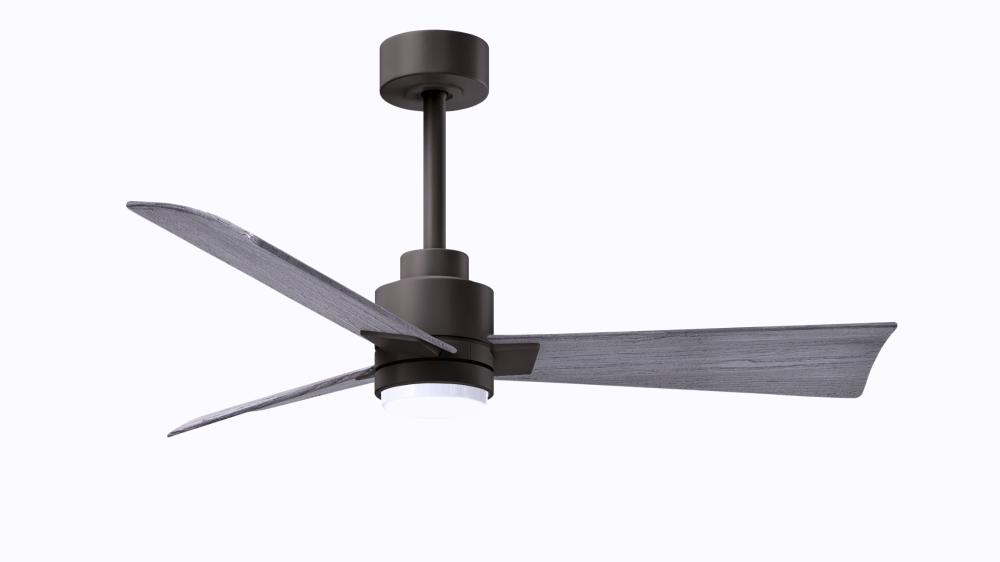 Alessandra-42" Three Blade Transitional Ceiling Fan-5CCT Integrated LED-Textured Bronze Finish