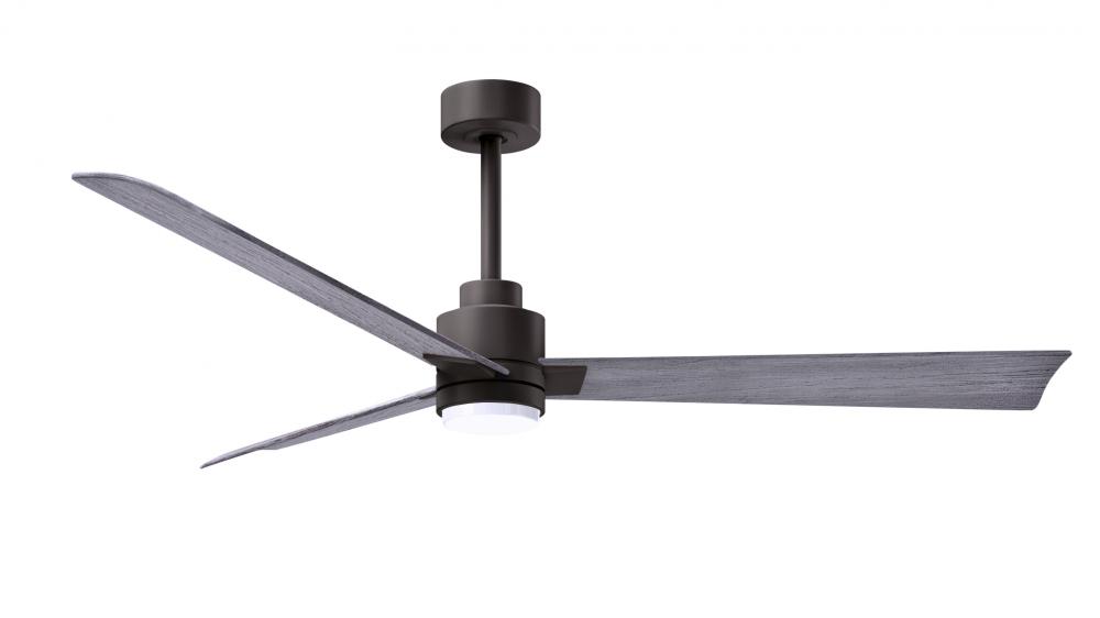 Alessandra-56" Three Blade Transitional Ceiling Fan-5CCT Integrated LED-Textured Bronze Finish