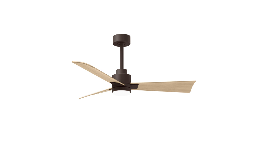 Alessandra-42" Three Blade Transitional Ceiling Fan-5CCT Integrated LED-Textured Bronze Finish