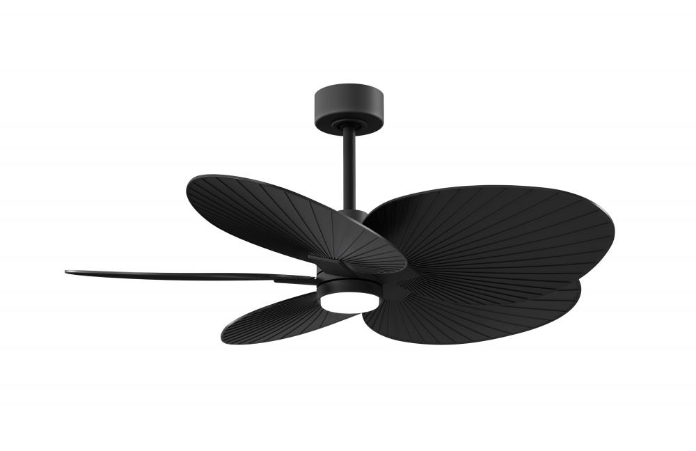 Alessandra Tropical - Five Blade Ceiling Fan - 5CCT Integrated LED - Matte Black Finish