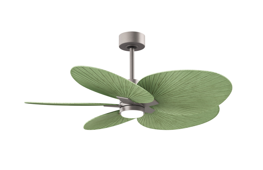 Alessandra Tropical-Five Blade Ceiling Fan-5CCT Integrated LED-Brushed Nickel Finish