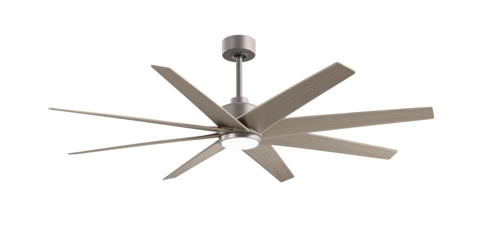 Ariella - Eight Blade Ceiling Fan - 5CCT Integrated LED - Brushed Nickel Finish