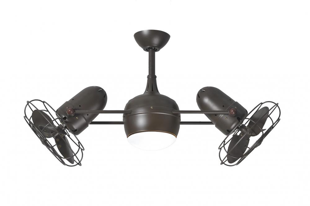 Dagny LK - Rotational Ceiling Fan - Integrated LED - Textured Bronze Finish - Metal Blades