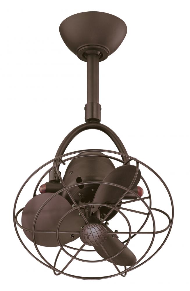 Diane - Oscillating Directional Ceiling Fan - Textured Bronze Finish - Metal Blades