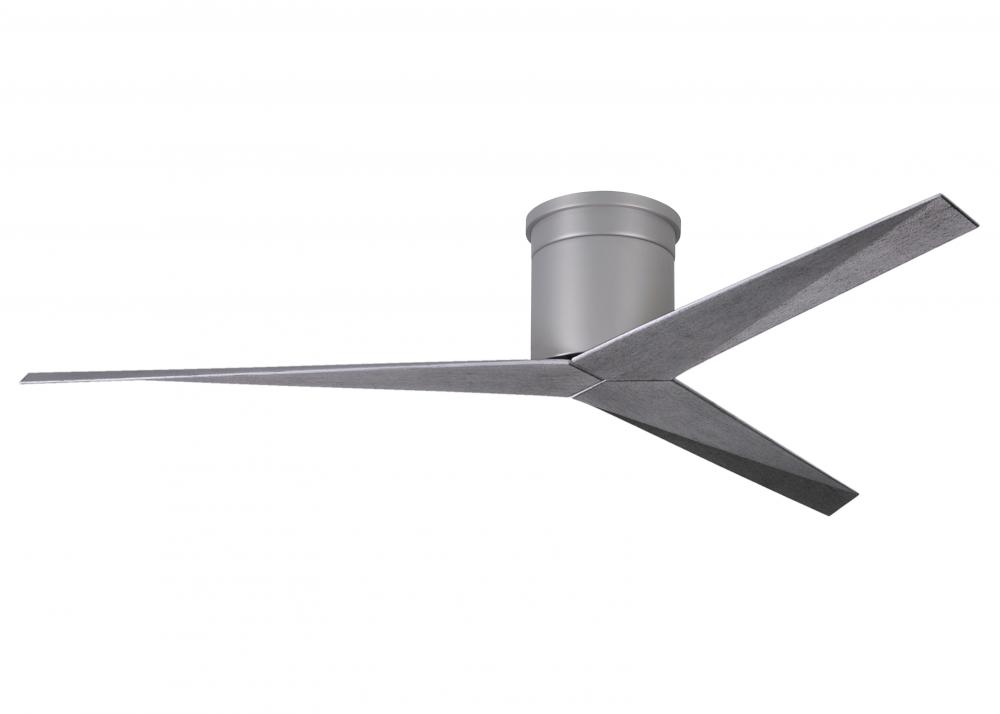 Eliza-H - Flush Mount Ceiling Fan - Brushed Nickel Finish - Barn Wood Tone Blades