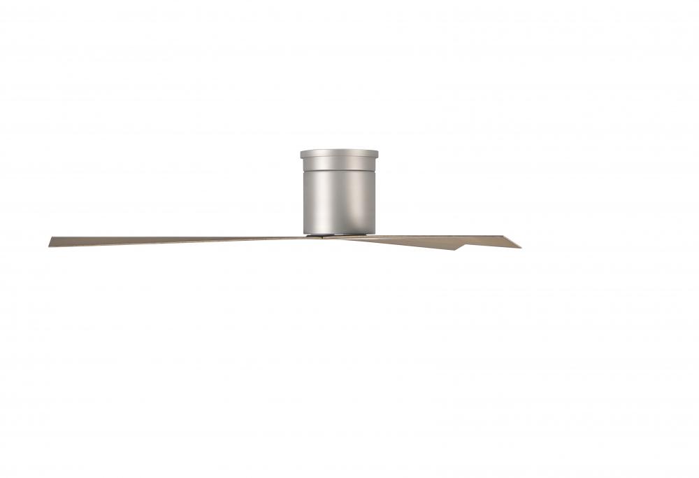 Eliza-H - Flush Mount Ceiling Fan - Brushed Nickel Finish - Gray Ash Tone Blades