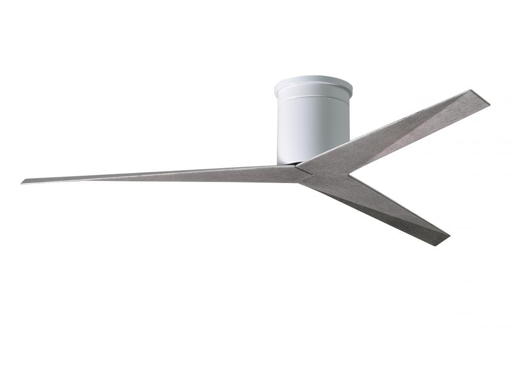 Eliza-H - Flush Mount Ceiling Fan - Gloss White Finish - Barn Wood Blades