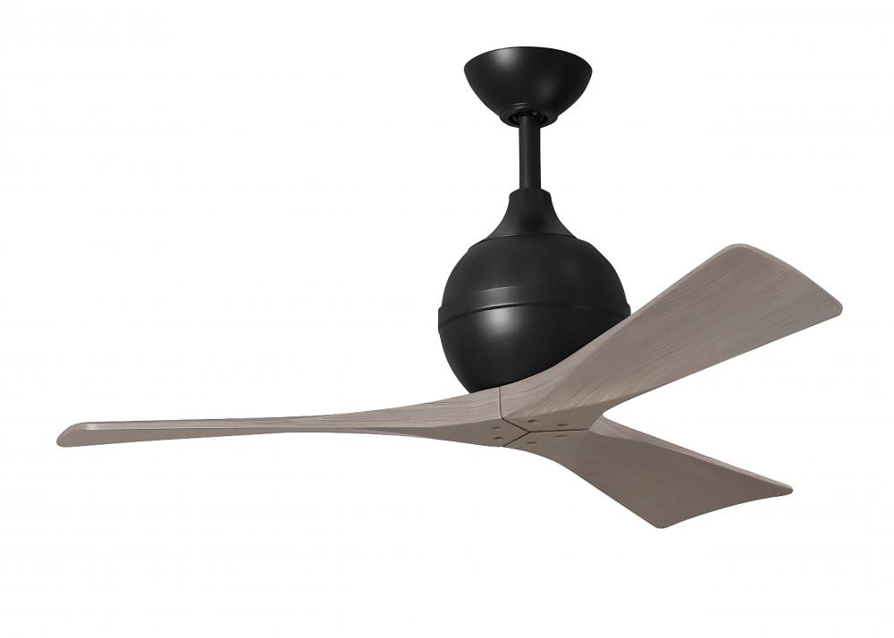 Irene-3 - Three Blade Paddle Fan - 42" - Matte Black Finish - Gray Ash Tone Blades