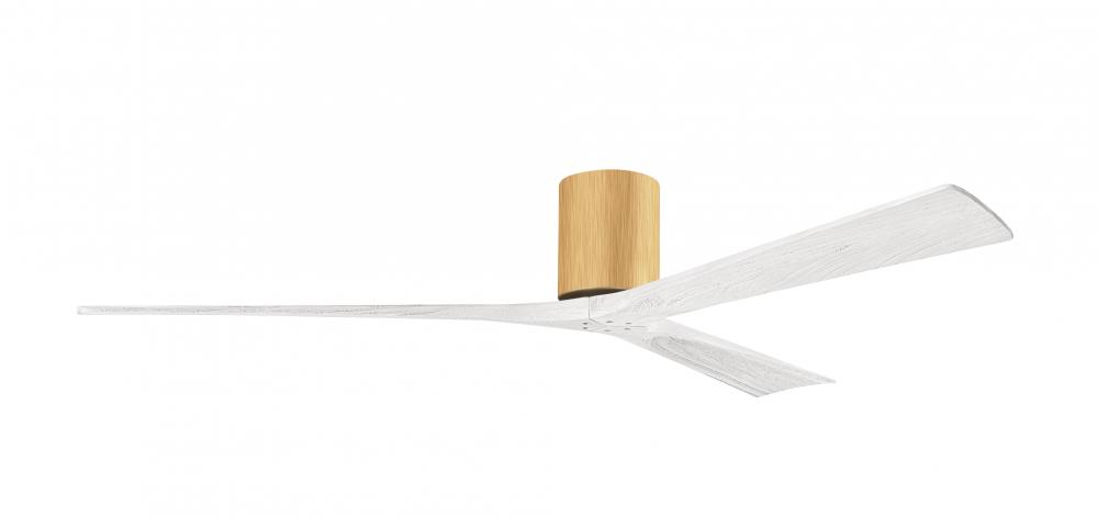 Irene-3H - Three Blade Flush Mount Paddle Fan - 72" - Light Maple Tone Finish
