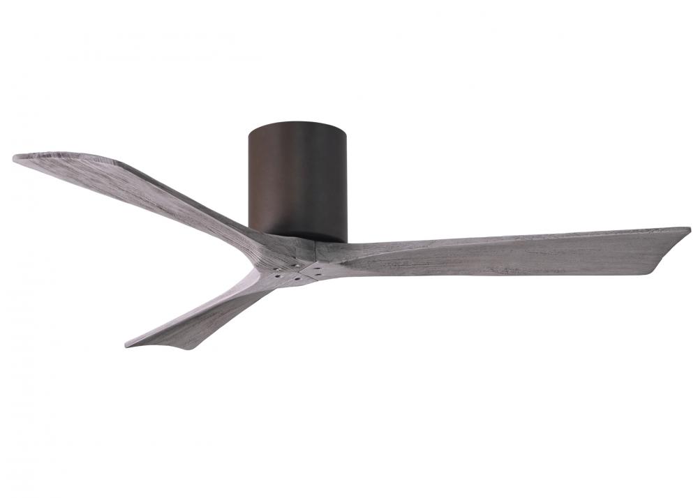 Irene-3H - Three Blade Flush Mount Paddle Fan - 52" - Textured Bronze Finish