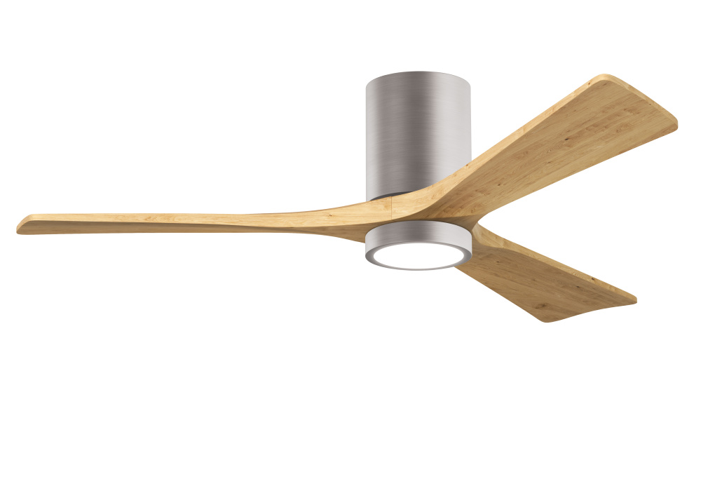 Irene-3HLK-52" Three Blade Flush Mount Paddle Fan-5CCT Integrated LED-Brushed Nickel Finish