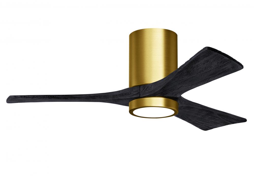Irene-3HLK-42" Three Blade Flush Mount Paddle Fan-5CCT Integrated LED-Brushed Brass Finish