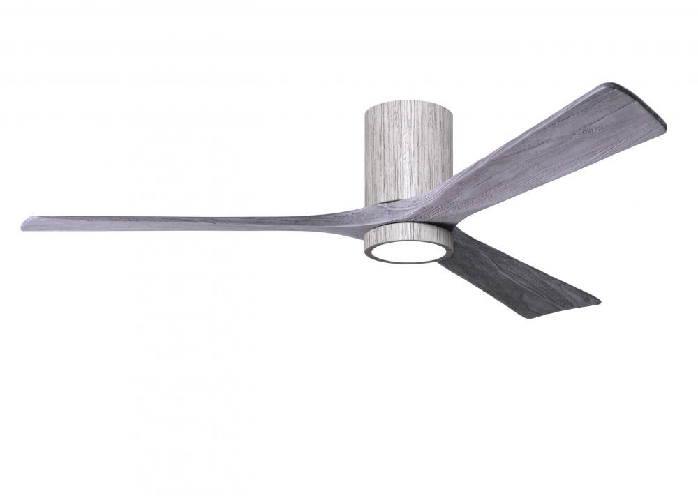 Irene-3HLK - 60" Three Blade Flush Mount Paddle Fan - 5CCT Integrated LED - Barn Wood Tone Finis