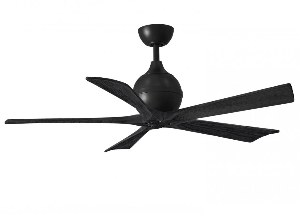 Irene-5 - 52" Five Blade Paddle Fan - Matte Black Finish - Matte Black Blades