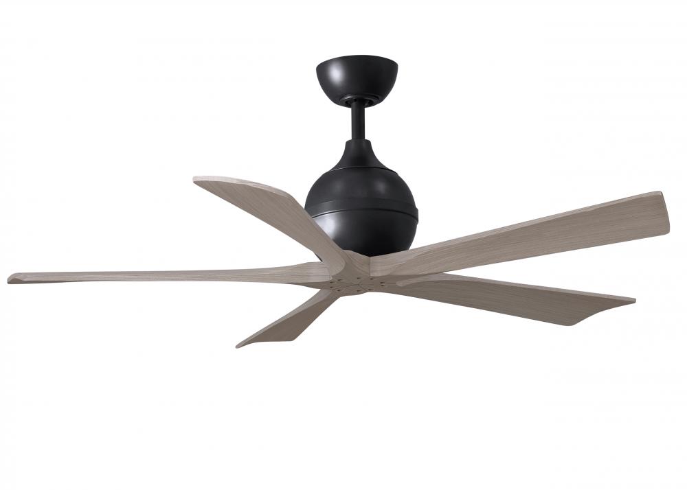 Irene-5 - 52" Five Blade Paddle Fan - Matte Black Finish - Gray Ash Tone Blades