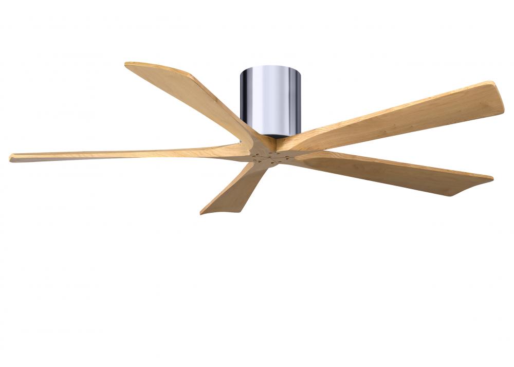 Irene-5H - 60" Five Blade Flush Mount Paddle Fan - Polished Chrome Finish