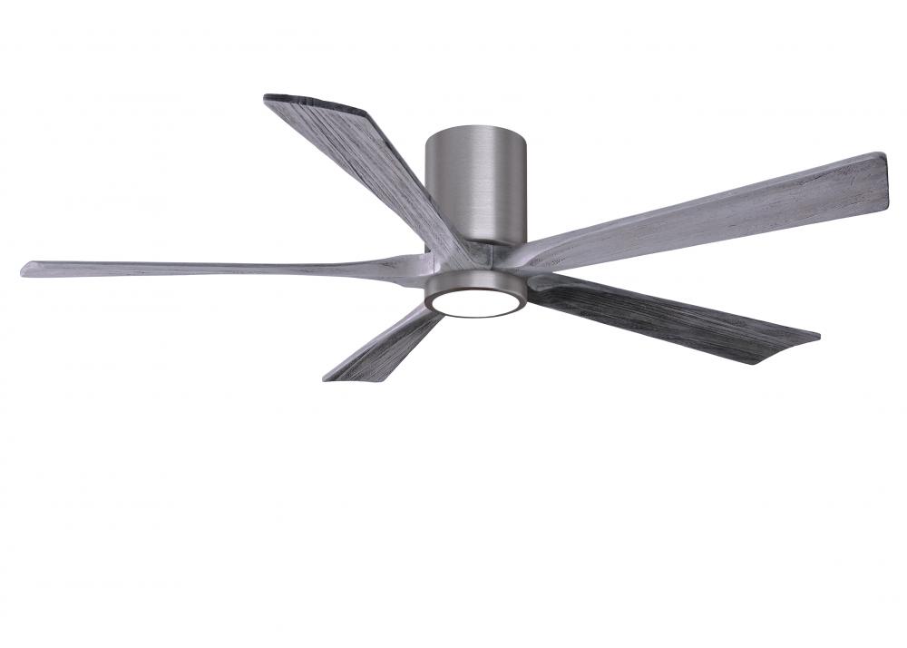 Irene-5HLK-60" Five Blade Flush Mount Paddle Fan-5CCT Integrated LED-Brushed Pewter Finish