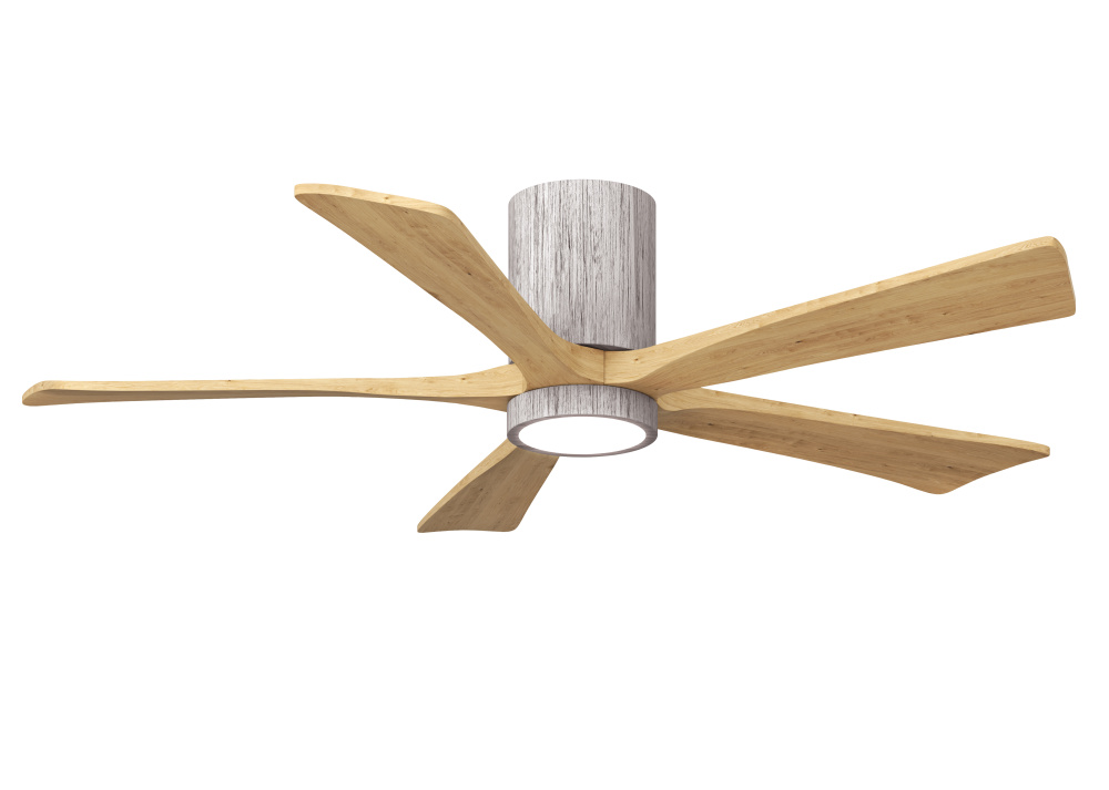 Irene-5HLK-52" Five Blade Flush Mount Paddle Fan-5CCT Integrated LED-Barn Wood Tone Finish