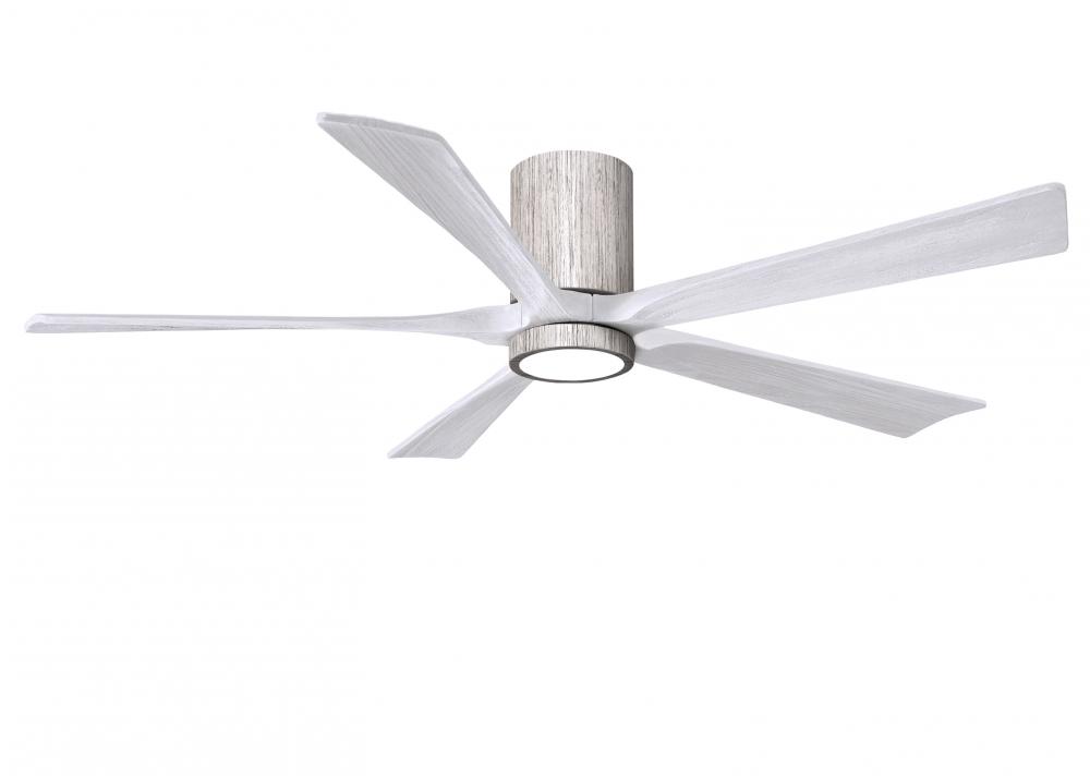 Irene-5HLK-60" Five Blade Flush Mount Paddle Fan-5CCT Integrated LED-Barn Wood Tone Finish