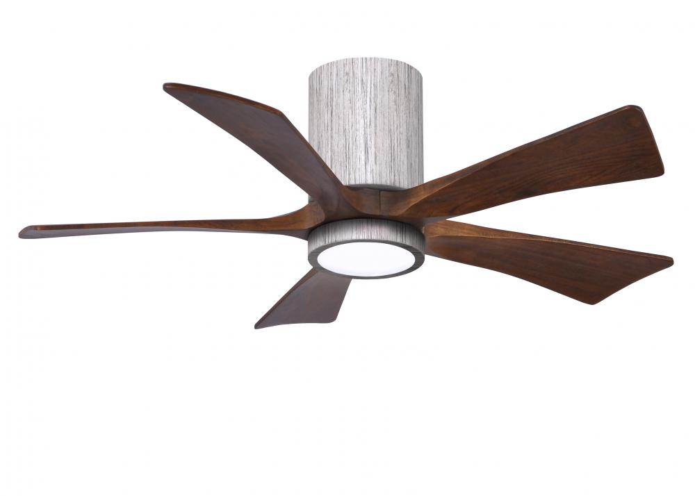 Irene-5HLK - 42" Five Blade Flush Mount Paddle Fan - 5CCT Integrated LED - Barn Wood Tone Finish