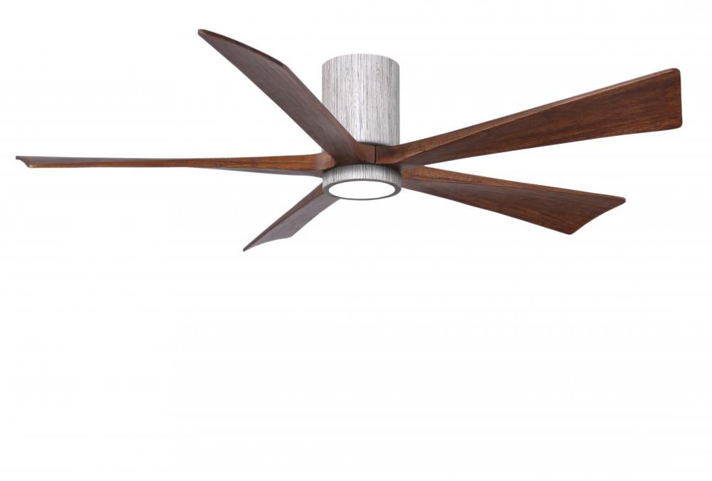 Irene-5HLK - 60" Five Blade Flush Mount Paddle Fan - 5CCT Integrated LED - Barn Wood Tone Finish