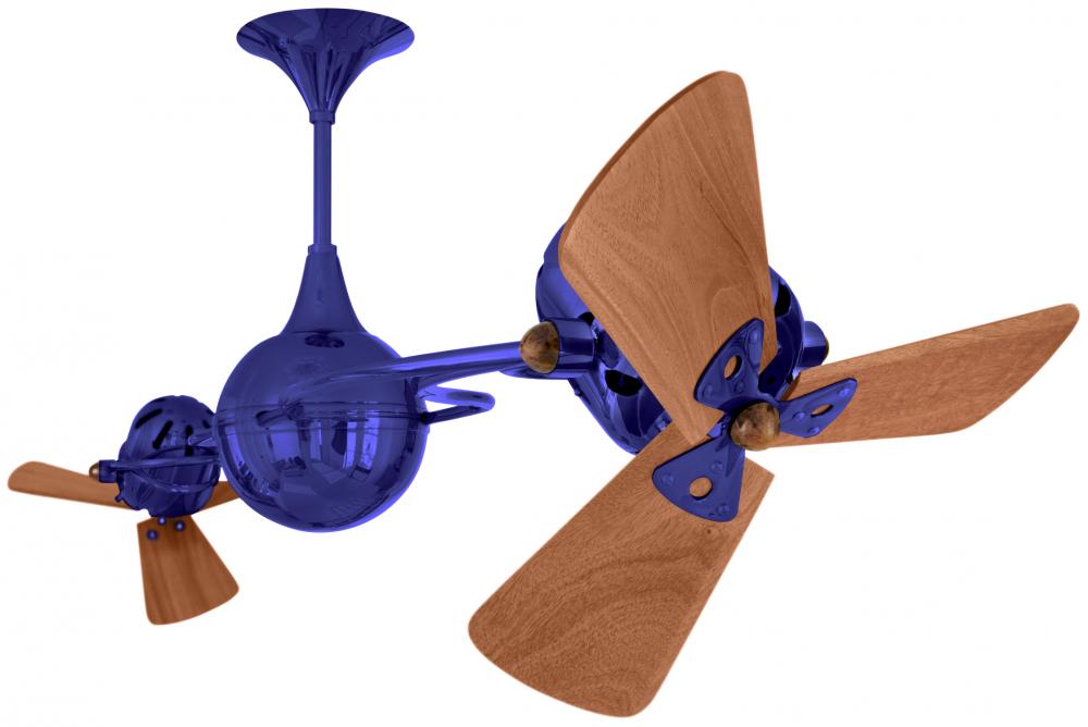 Italo Ventania - Rotational Ceiling Fan - Safira Finish - Mahogany Tone Blades