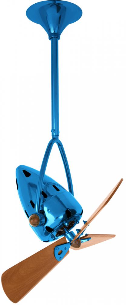 Jarold Direcional - Directional Ceiling Fan - Agua Marinha Finish - Wood Blades