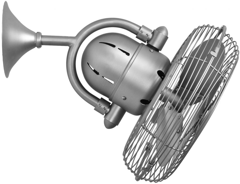 Kaye - Oscillating Wall Fan - Brushed Nickel Finish - Metal Blades