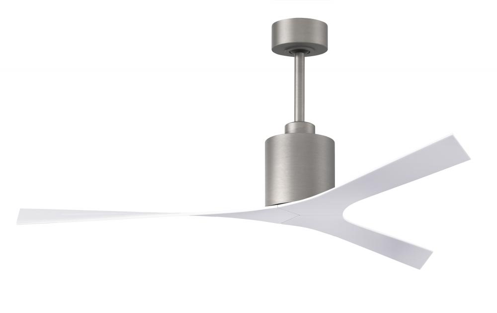 Molly - Ceiling Fan - Brushed Nickel Finish - Gloss White Blades