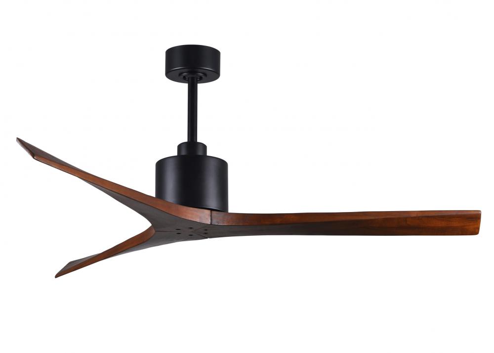 Mollywood - 60" Ceiling Fan - Matte Black Finish - Walnut Tone Blades